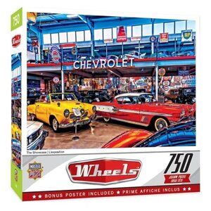 Jigsaw Puzzle Cars Vintage Museum Nostalgic Retro 750 Piece Automobiles 18X24